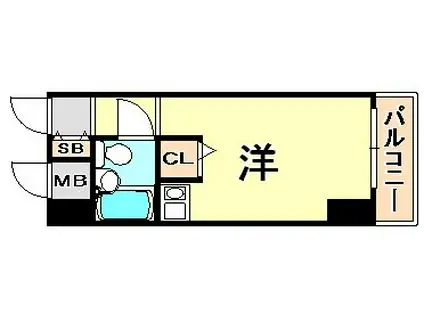 ダイアパレス王子公園(ワンルーム/5階)の間取り写真