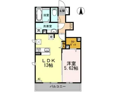 パナックスII(1LDK/1階)の間取り写真
