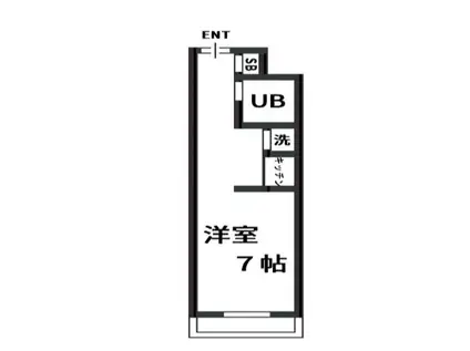 ライオンズマンション西日暮里第3(ワンルーム/1階)の間取り写真