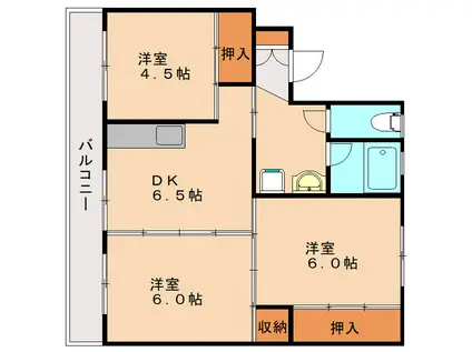 メモリープラザ二丈 II(3DK/3階)の間取り写真