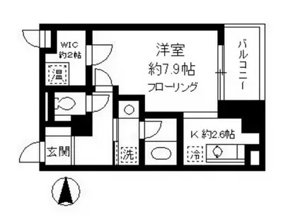 エルカスティージョ ムサシ(1K/3階)の間取り写真