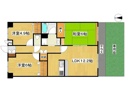 SIECLE21(3LDK/1階)の間取り写真