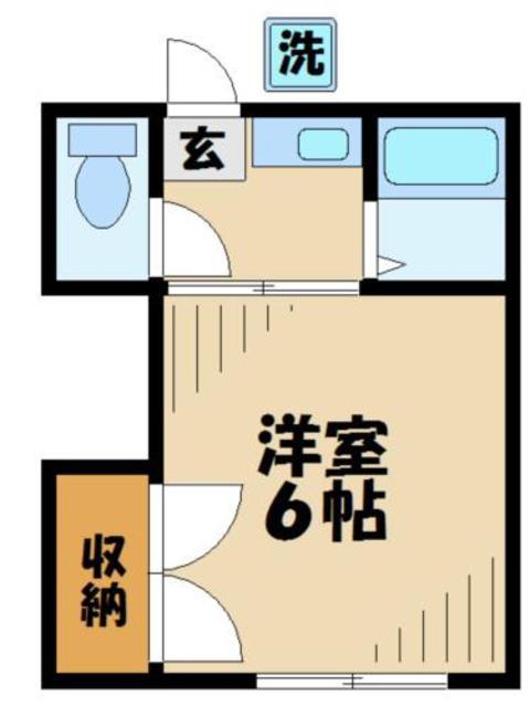 サンフォレスタ岩岡(1K/2階)の間取り写真