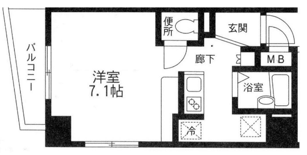 三和第一ビル(1K/7階)の間取り写真