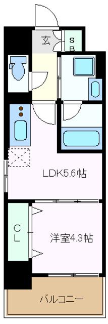 RESIDENCE OMIYA HIKAWASANDO(1DK/11階)の間取り写真