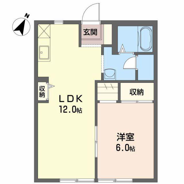 レーベン桜が丘(1LDK/1階)の間取り写真