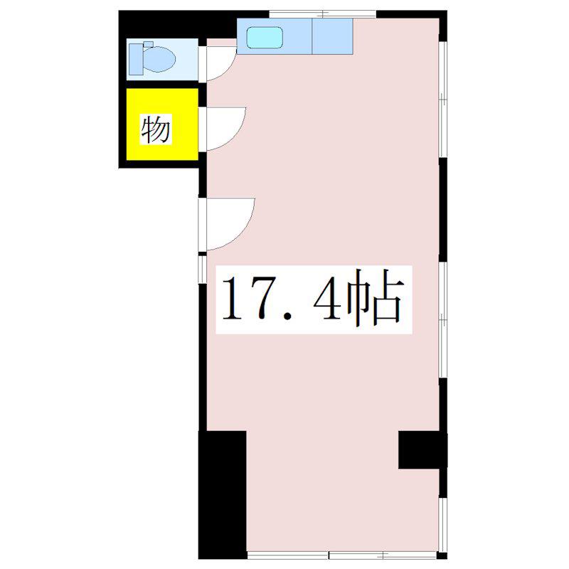 宇宿ビル(ワンルーム/3階)の間取り写真