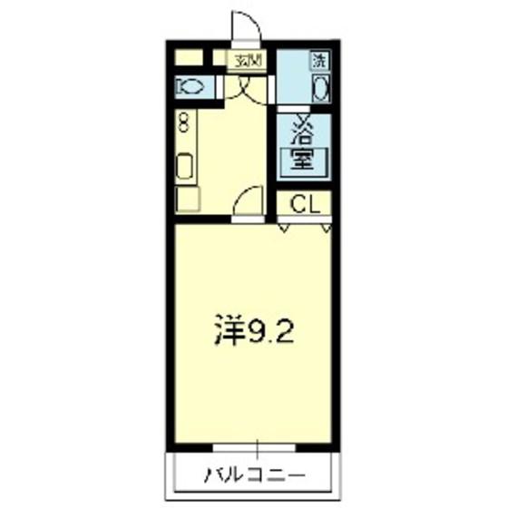 エッジ光の森(1K/2階)の間取り写真