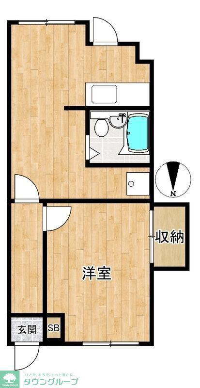 ファーストメゾン毛呂(1LDK/1階)の間取り写真