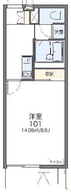 レオネクストドエル小竹向原(1K/1階)の間取り写真