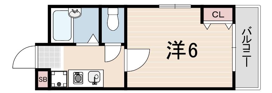シャルムメゾン深江(1K/3階)の間取り写真