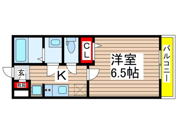 グレイス美浜(1K/1階)の間取り写真