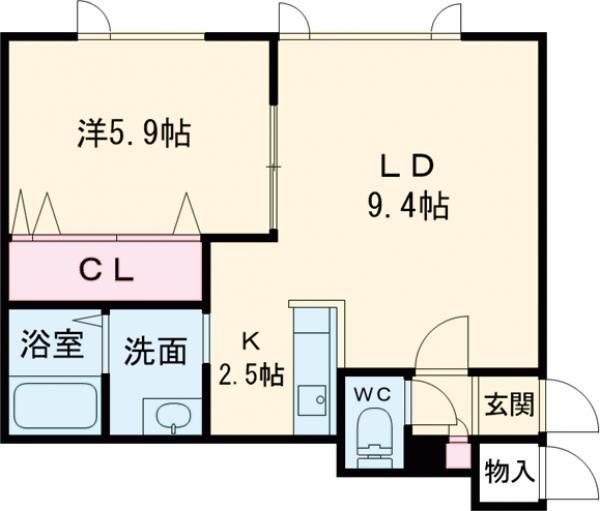 ANON626(1LDK/2階)の間取り写真