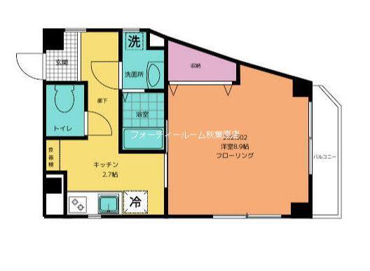 カームレスト根岸(1K/3階)の間取り写真