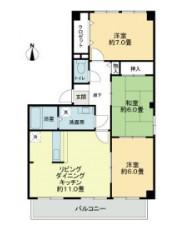 フォブールサウス(3LDK/2階)の間取り写真
