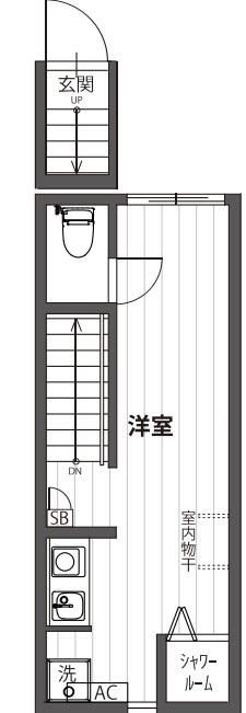 トレカーサ西馬込(ワンルーム/2階)の間取り写真