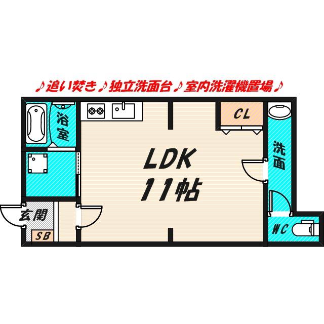 今福鶴見グリーンハイツ(ワンルーム/1階)の間取り写真