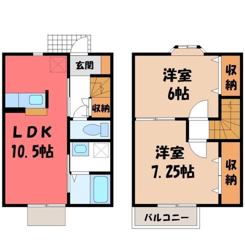 VENT VERT DAITENPAKU(2LDK/1階)の間取り写真