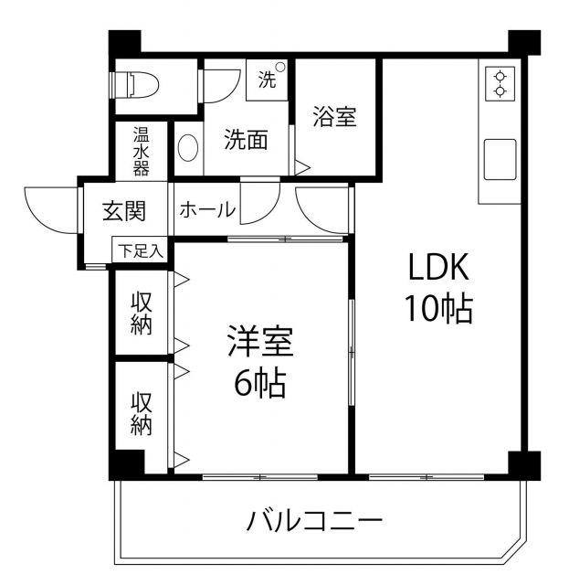 コープオリンピア学園(1LDK/2階)の間取り写真