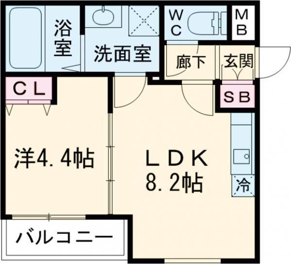 D.CREART松原FELIZ(1LDK/3階)の間取り写真