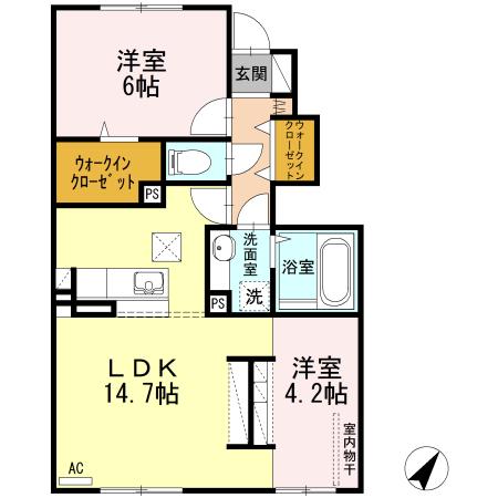 SGハイツ(2LDK/1階)の間取り写真