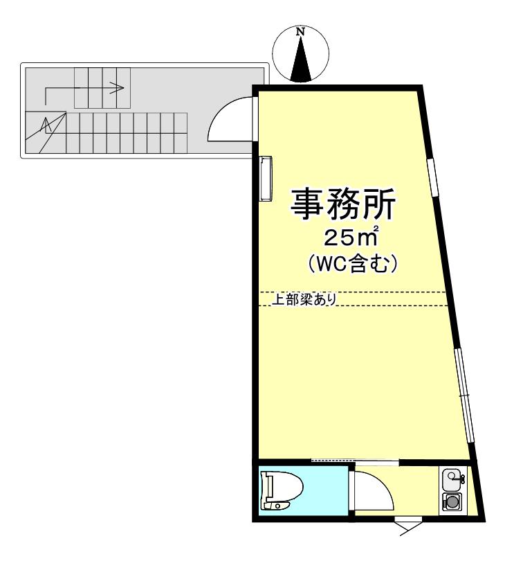 中川ビル(ワンルーム/4階)の間取り写真