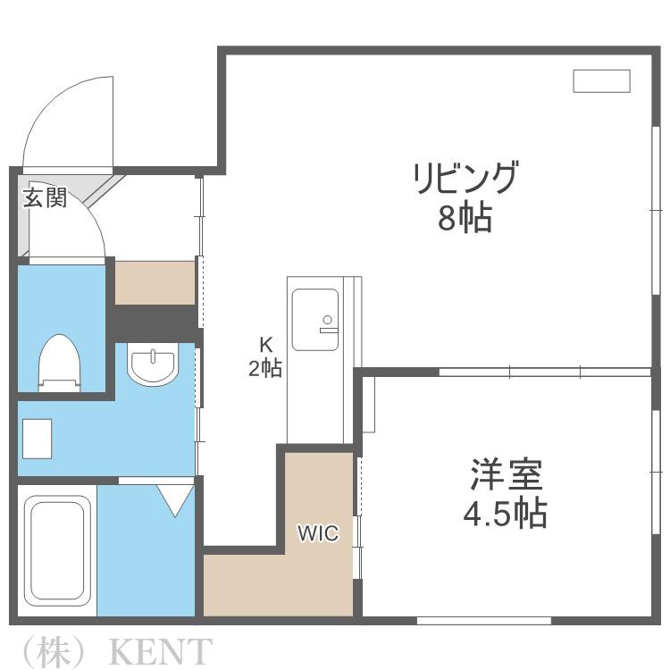 GRAND PLACE HASSAMUグランプラス(1LDK/1階)の間取り写真