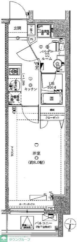 スパシエグランス練馬武蔵関(1K/7階)の間取り写真