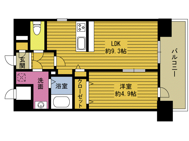 S-FORT高砂町(1LDK/10階)の間取り写真