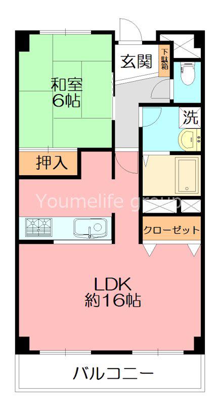 コスタビラ(1LDK/6階)の間取り写真