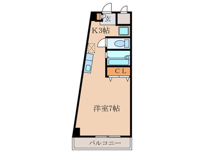 クレール大森(ワンルーム/1階)の間取り写真