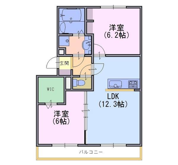 KOMEJYU(2LDK/3階)の間取り写真