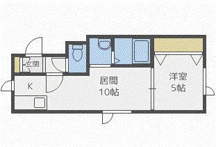 チェリー(1LDK/2階)の間取り写真