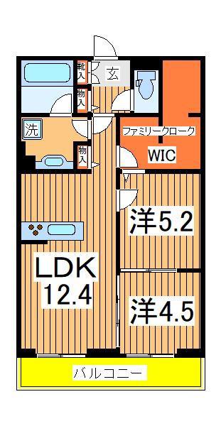 アミティエY(2LDK/2階)の間取り写真