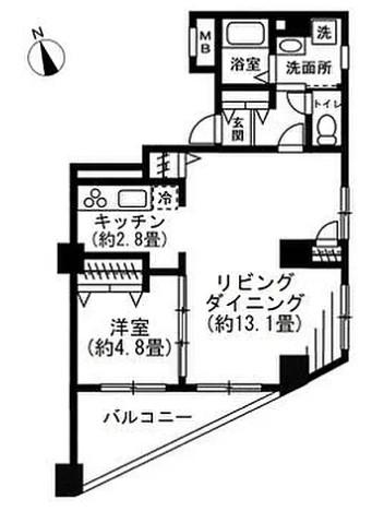 SOCIETY OPUS TWO(1LDK/3階)の間取り写真