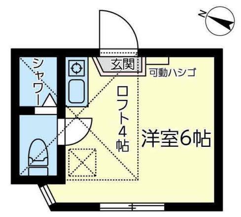 ユナイト阪東橋ジャクソンビル(ワンルーム/2階)の間取り写真