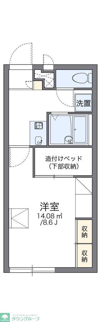 レオパレスぴゅあ(1K/2階)の間取り写真