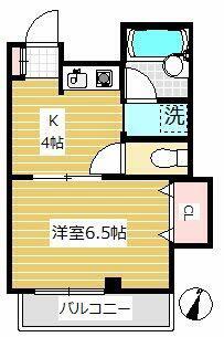 フォーベストパーク(1K/2階)の間取り写真