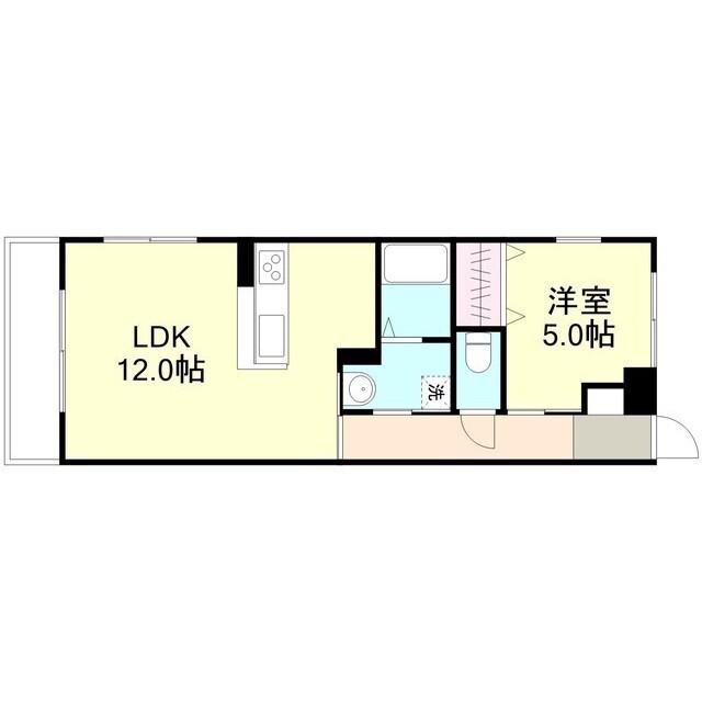 アルファード(1LDK/1階)の間取り写真