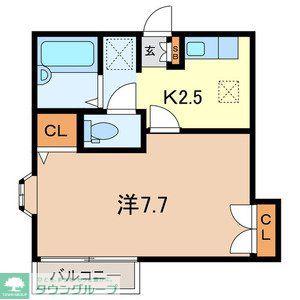 ACROSS 914203(1K/2階)の間取り写真