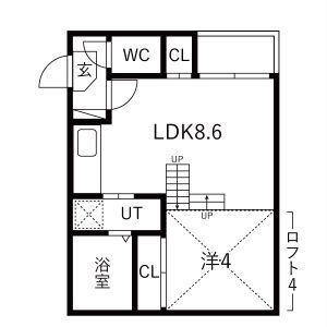 エンジェルケープ(1LDK/2階)の間取り写真