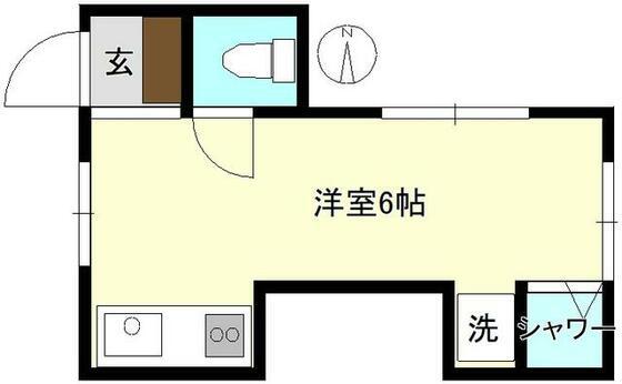 吉岡荘(ワンルーム/2階)の間取り写真