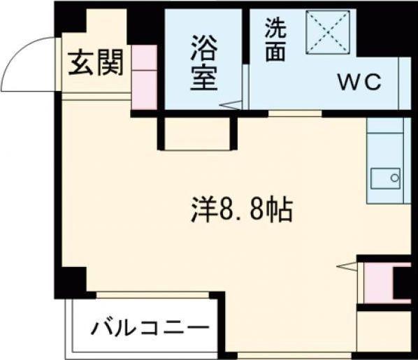 エヌエムキャラントシス(ワンルーム/2階)の間取り写真