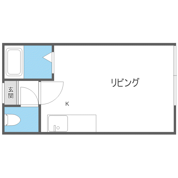 瀬比亜館南5条A棟(ワンルーム/1階)の間取り写真