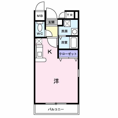 ウェルネス新橋(1K/1階)の間取り写真