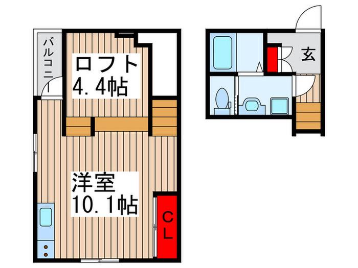 RADLANCE新松戸(ワンルーム/2階)の間取り写真
