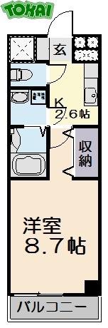 MAPLE利平治ANNEX(1K/1階)の間取り写真
