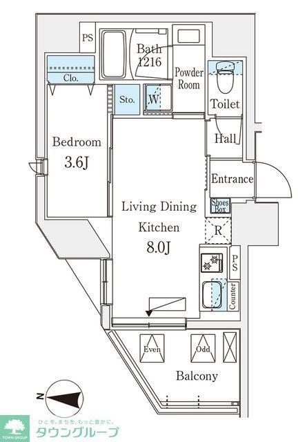 デュオフラッツ池袋(1LDK/6階)の間取り写真