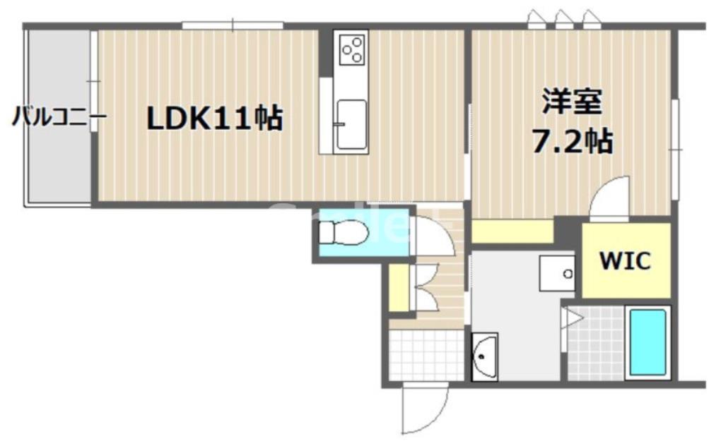 クレアーレ(1LDK/1階)の間取り写真