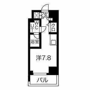 スパシエロッサ横浜吉野(ワンルーム/6階)の間取り写真